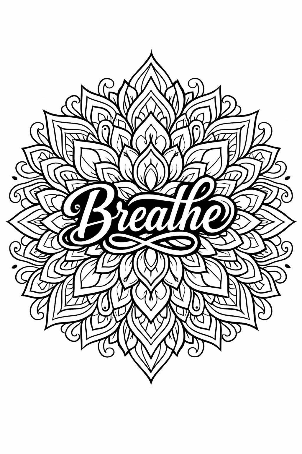 floral mindfulness coloring page | flower design for relaxation | botanical calming coloring sheet