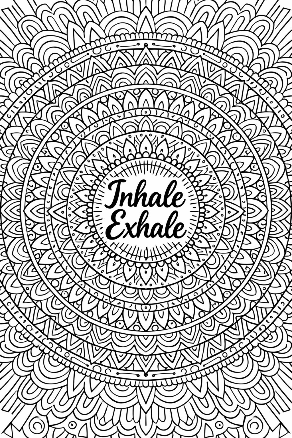 geometric mindfulness coloring page | abstract pattern for focus | structured calming design