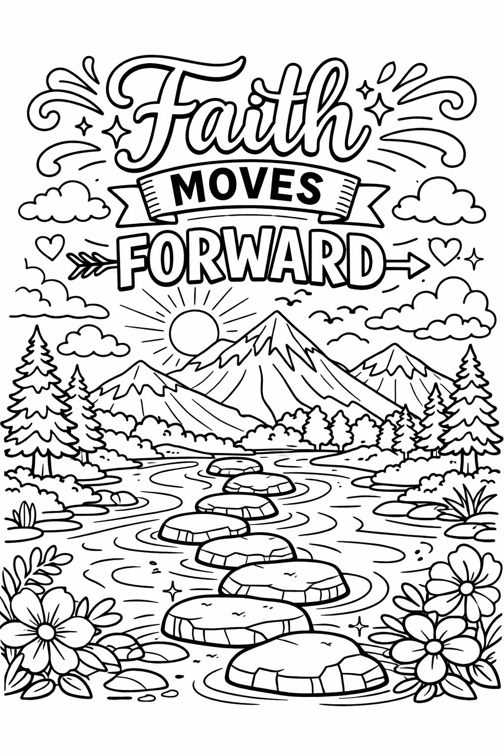 church coloring page | spiritual building illustration | faith inspired coloring page