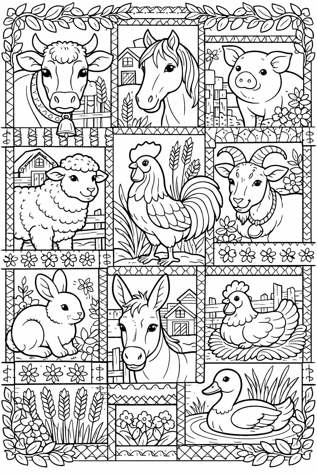 donkey coloring page | friendly farm animal | printable coloring sheet