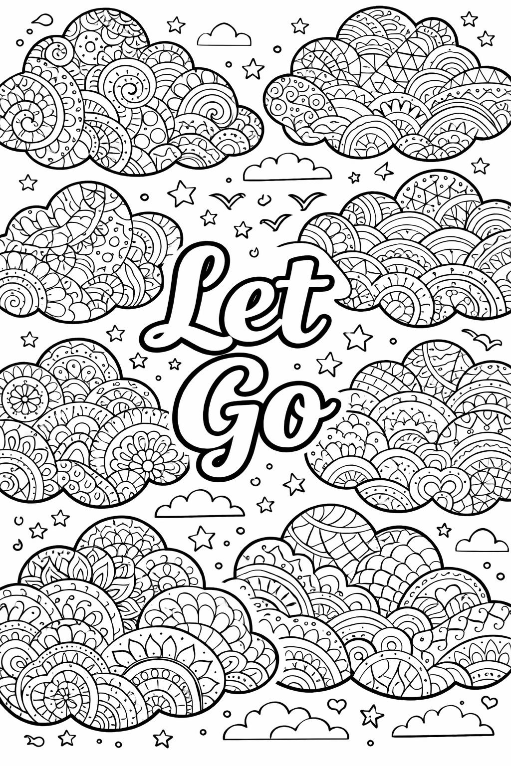 quote mindfulness coloring page | positive affirmation design | calming text coloring sheet