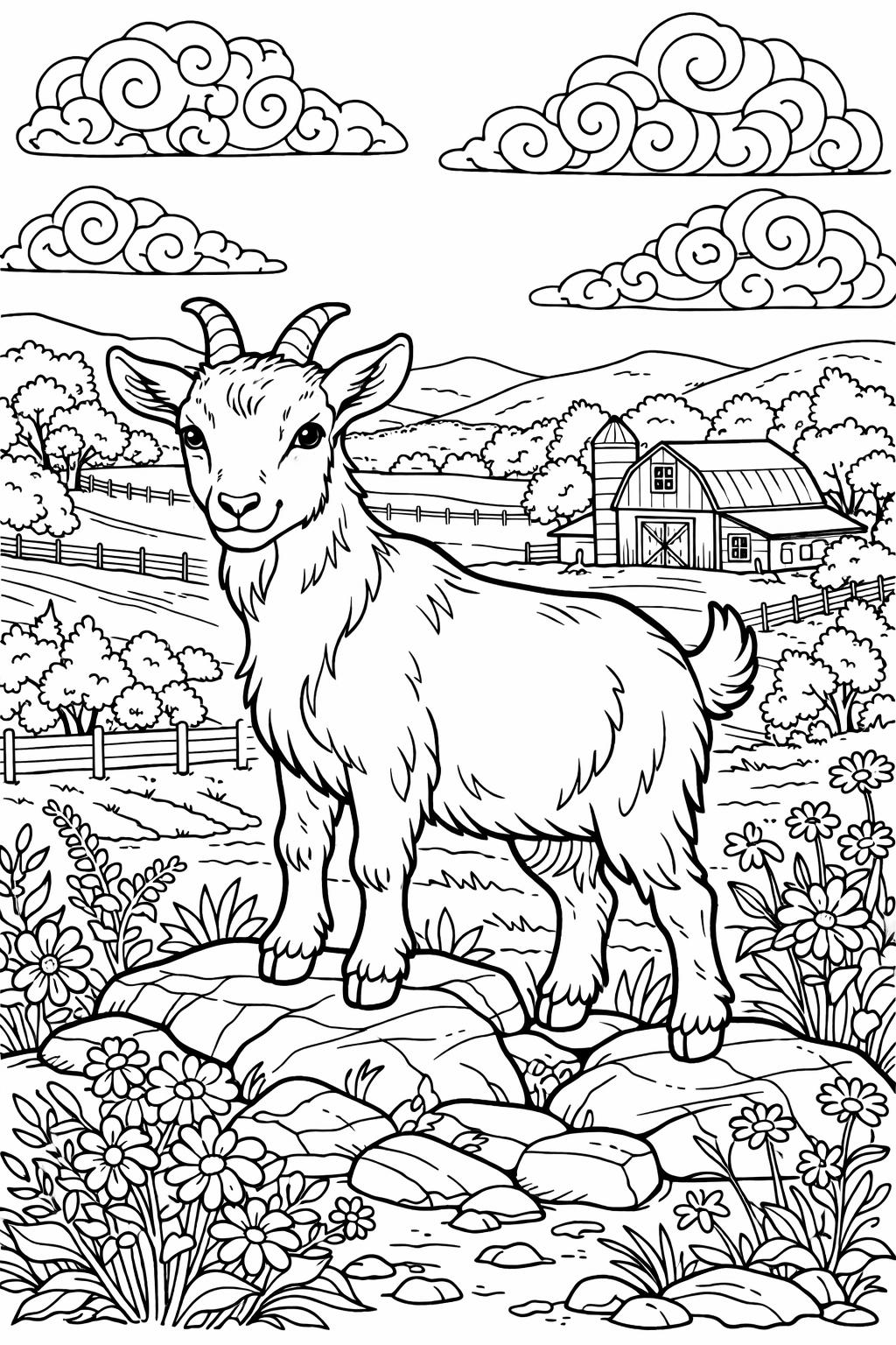 rooster coloring page | classic barnyard animal | fun coloring page
