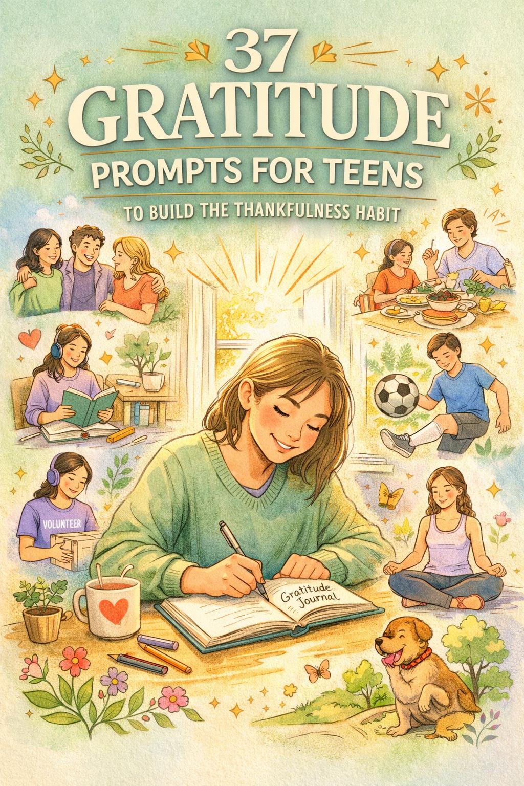 gratitude prompts for teens | 100 gratitude prompts | gratitude prompts for work