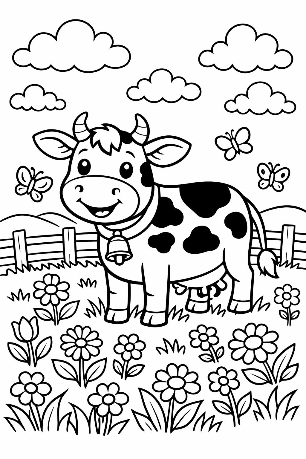 farm animal coloring page | printable barnyard animals | fun coloring sheet