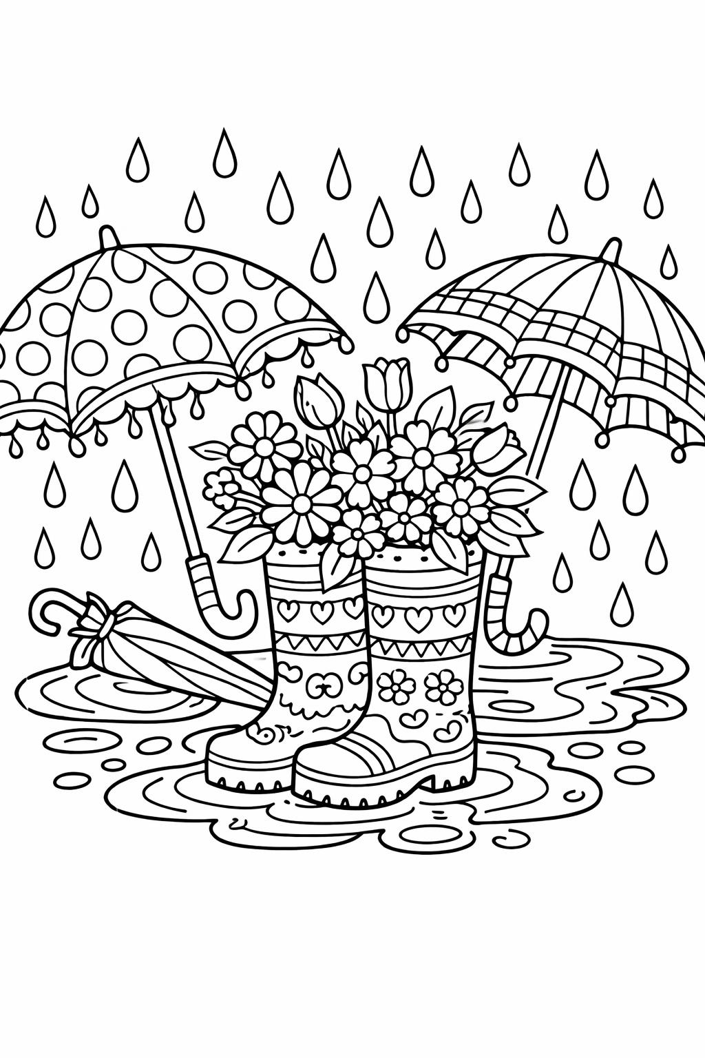 storm cloud coloring page | dramatic weather illustration | creative coloring sheet