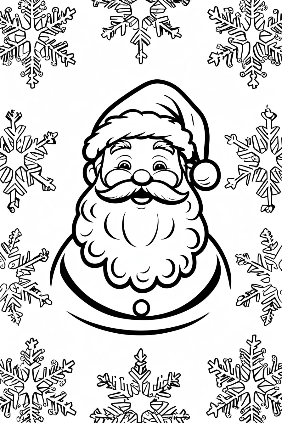 Spread holiday cheer with this delightful Santa and snowflakes coloring page! Watch Santa come to life as kids add their favorite colors to jolly St. Nick surrounded by magical winter snowflakes. This free printable keeps little ones entertained during the busy Christmas season while building fine motor skills and creativity.Santa Coloring Page | Snowflakes Coloring | Christmas Coloring Page | Kids Printable | Santa Claus Printable | Free Coloring Page | Holiday Activity | Christmas Printable | Winter Coloring | Kids Christmas Craft | Santa Printable | Coloring Activity | Children's Coloring | Holiday Fun | Free Christmas Printable
