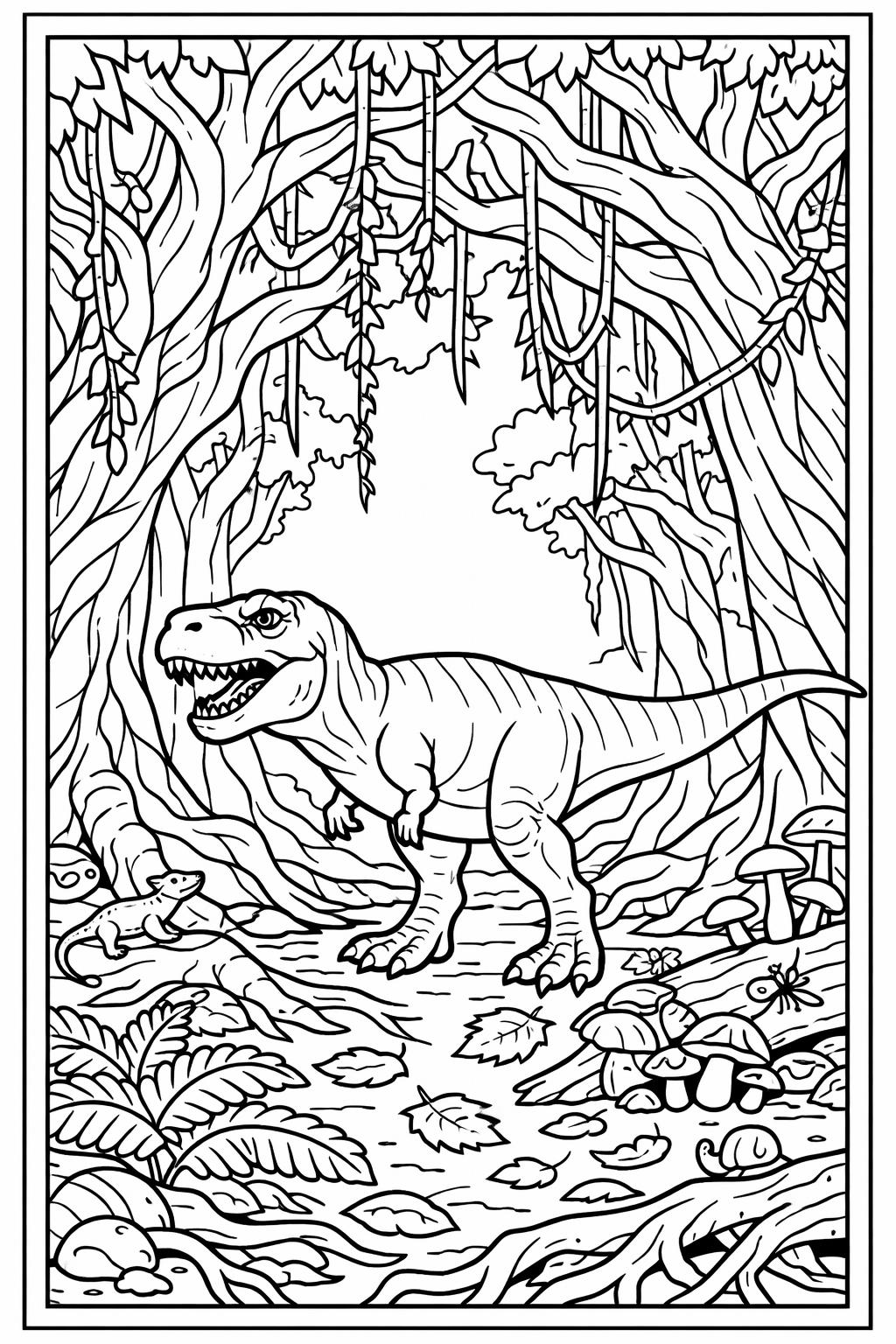 baby T Rex coloring page | cute dinosaur printable | kids coloring sheet