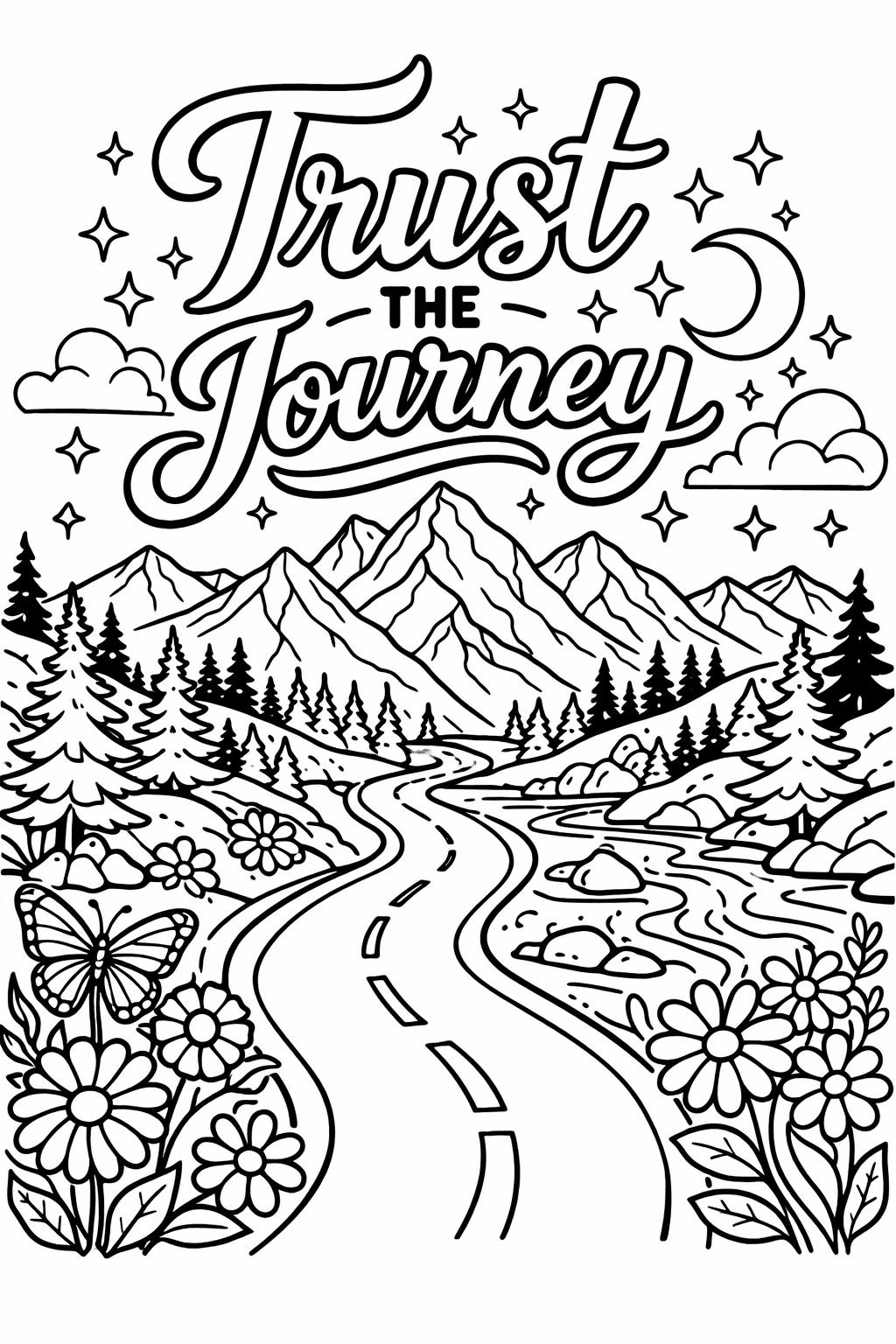 prayer coloring page | calming faith illustration | devotional coloring page