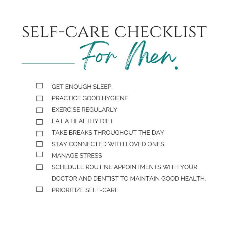 anxiety self-care checklist | beauty self-care checklist | basic self care checklist