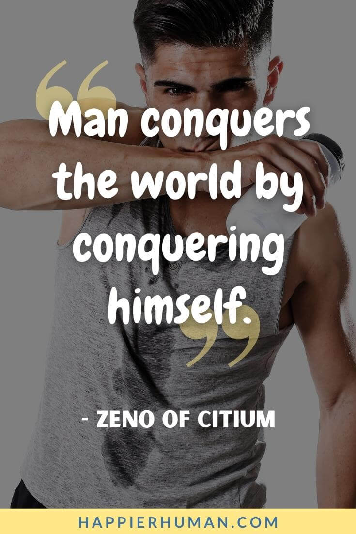 Stoic Quotes - “Man conquers the world by conquering himself.” - Zeno of Citium | stoic quotes on love | stoic quotes latin | stoic quotes on purpose