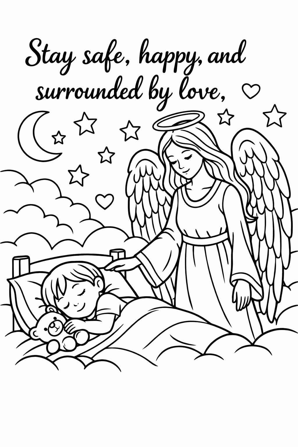 praying for you coloring page | spiritual coloring sheet | faith inspired artwork