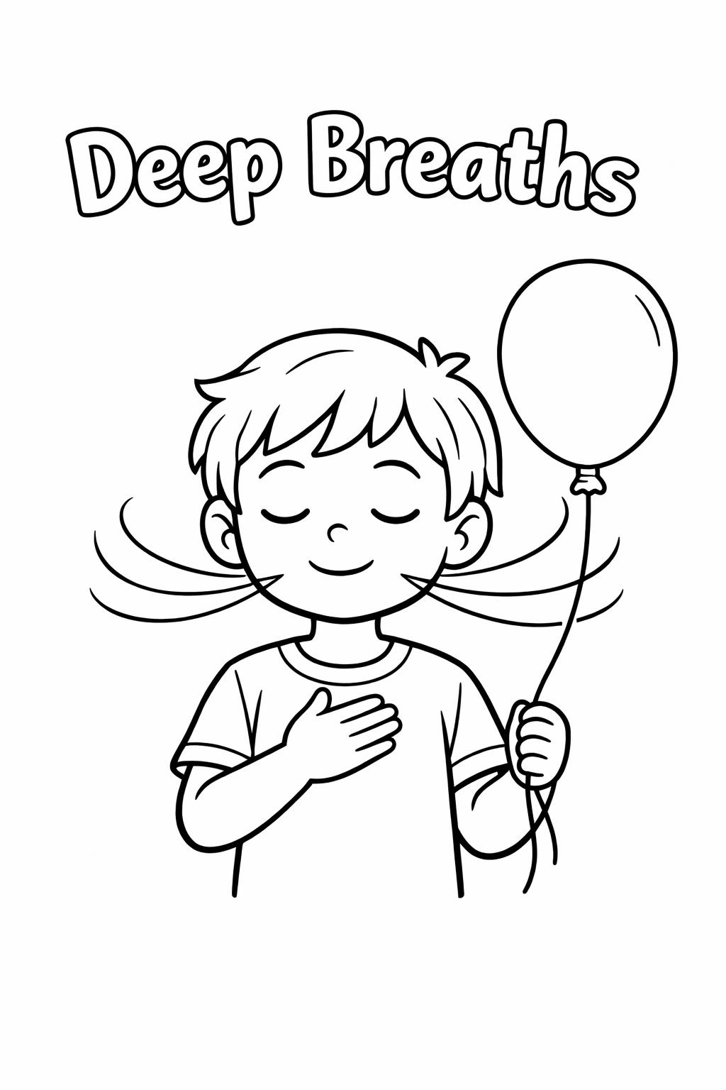 child-friendly coloring page | easy calming design for kids | stress relief coloring for children