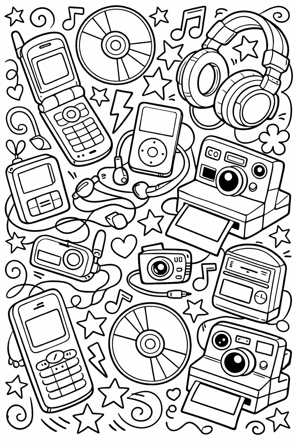 celestial coloring page for teens | moon and stars illustration | dreamy coloring sheet