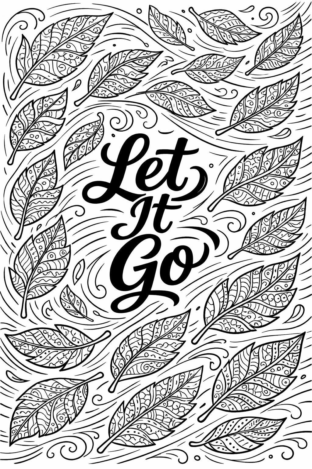 nature anxiety coloring page | peaceful outdoor illustration | calming scenic design
