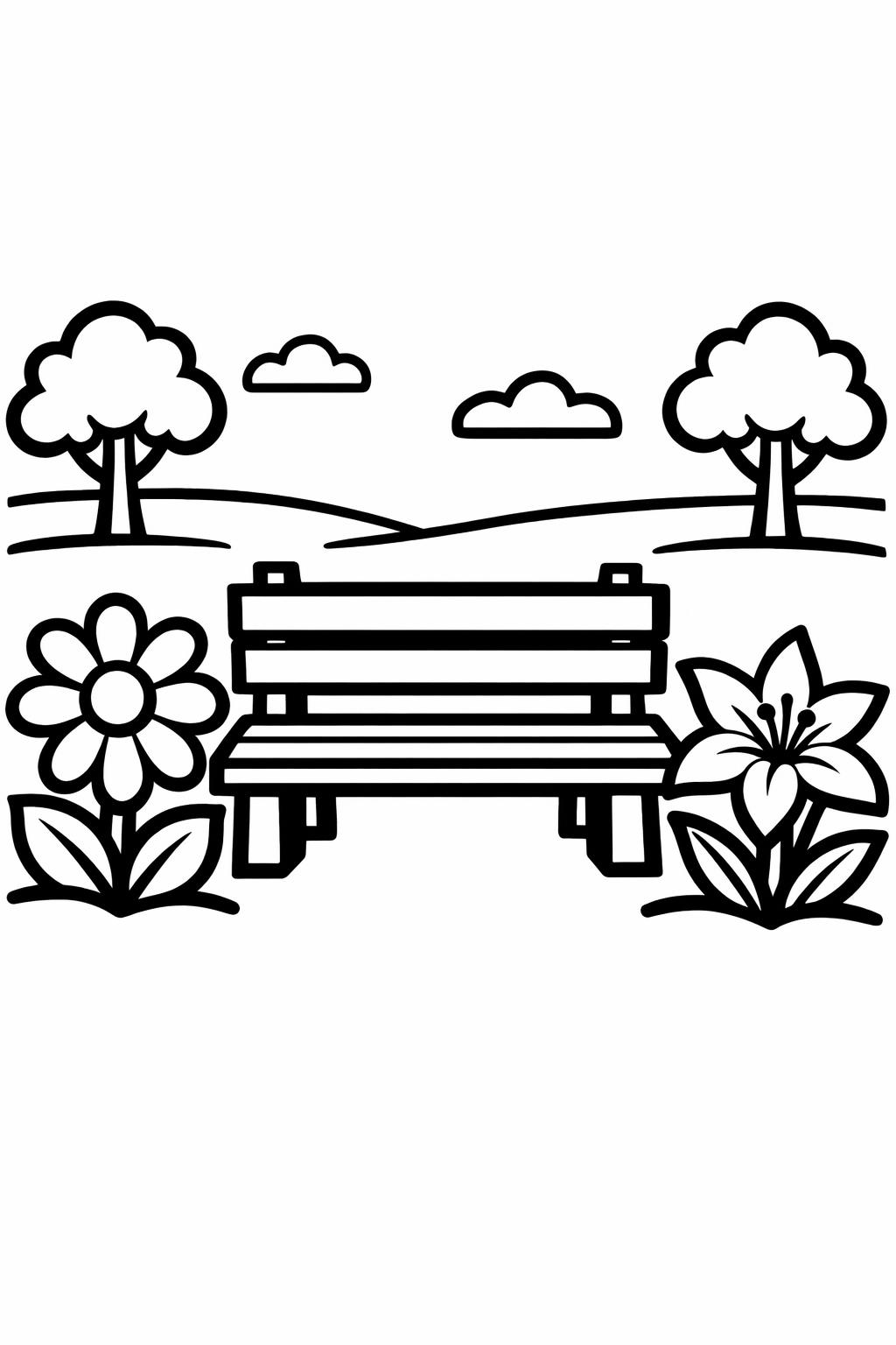 Easy coloring page for seniors with bold shapes | Senior friendly coloring sheet | Printable simple coloring page