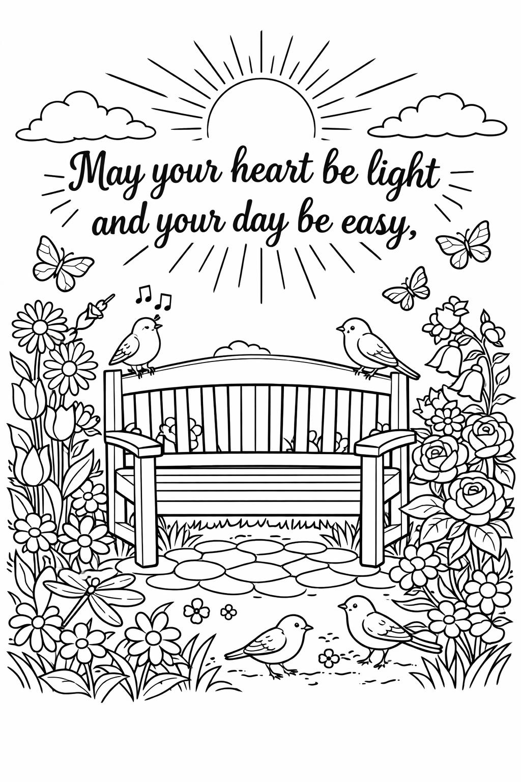 gratitude prayer coloring page | thankful spiritual design | uplifting religious sheet