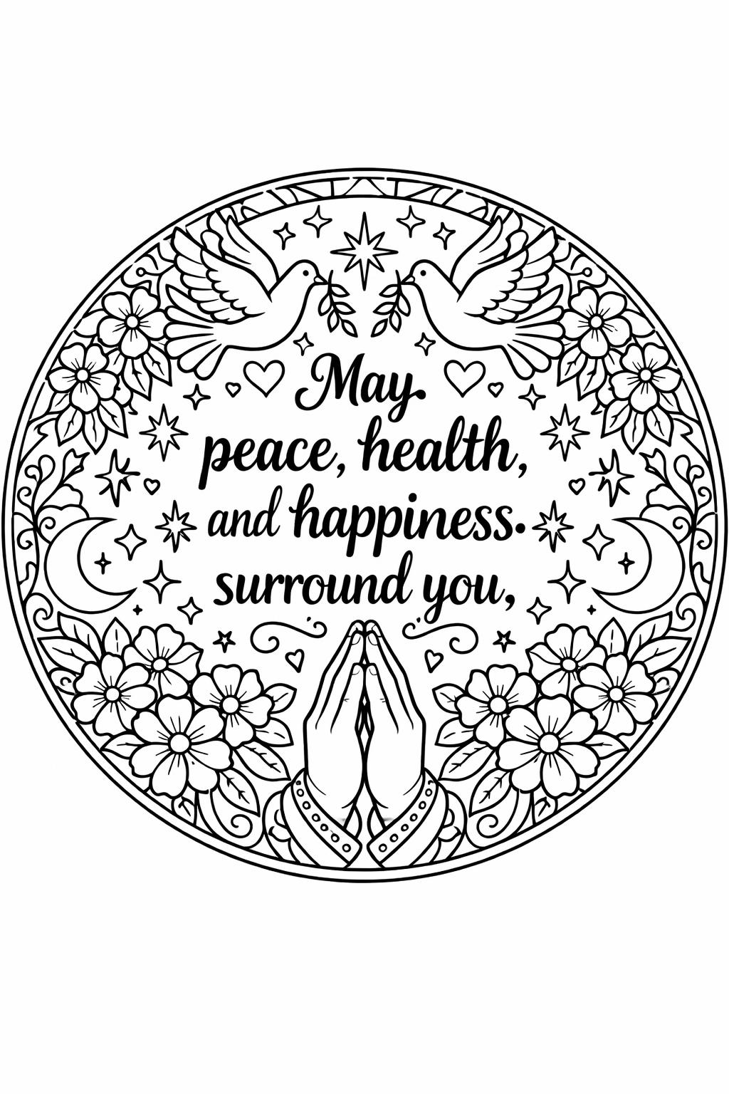 prayer quote coloring page | inspirational faith message | uplifting creative artwork