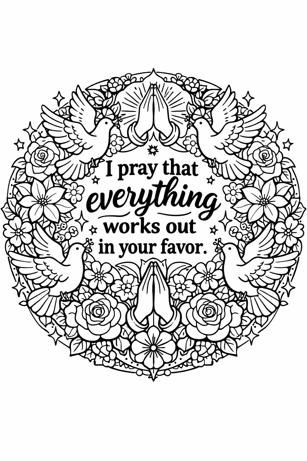 scripture quote coloring page | bible inspired illustration | faith based coloring sheet