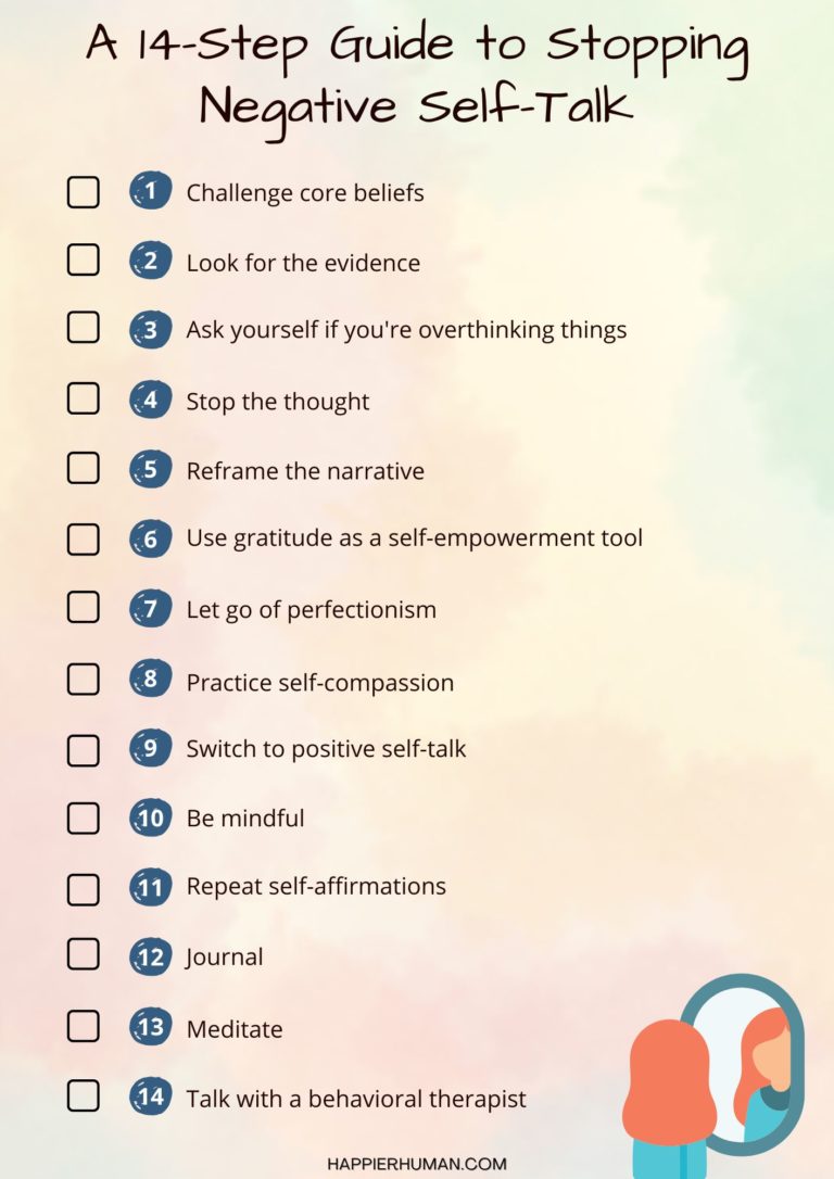 8 Printable Negative Self Talk Worksheets For 2023 Happier Human