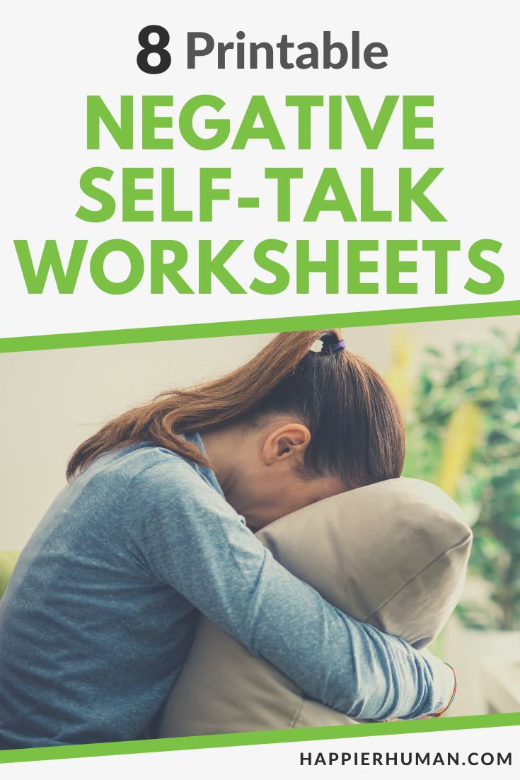 negative self talk worksheet | negative self-talk worksheet pdf | positive self-talk worksheet for adults