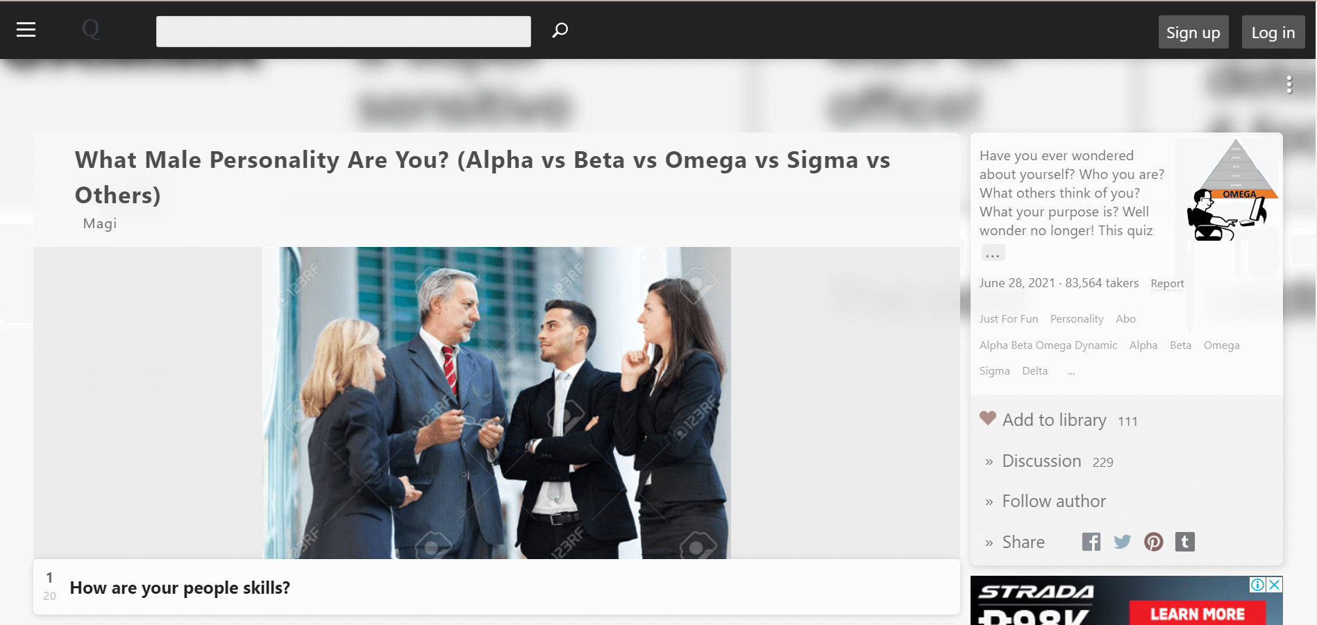 sigma male test free | alpha, beta omega sigma male test | 6 male personality types test