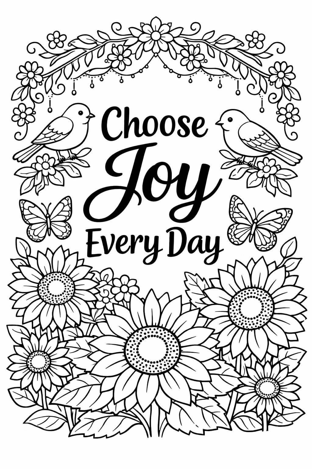 mindfulness quote coloring page | calming inspirational message | peaceful coloring page
