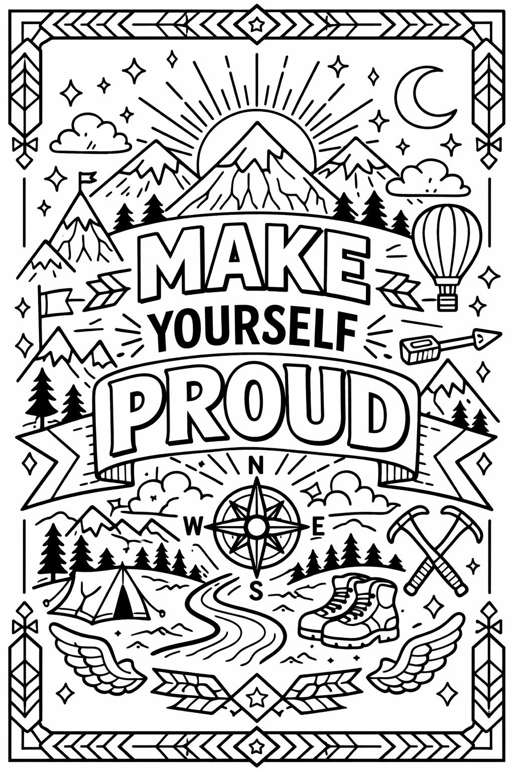 inspirational typography page | decorative quote design | artistic word artwork