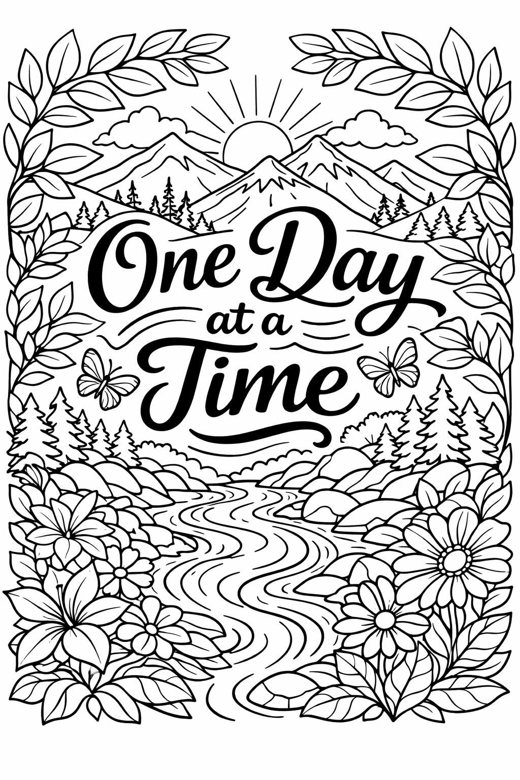 hope quote coloring page | encouraging affirmation design | uplifting coloring artwork