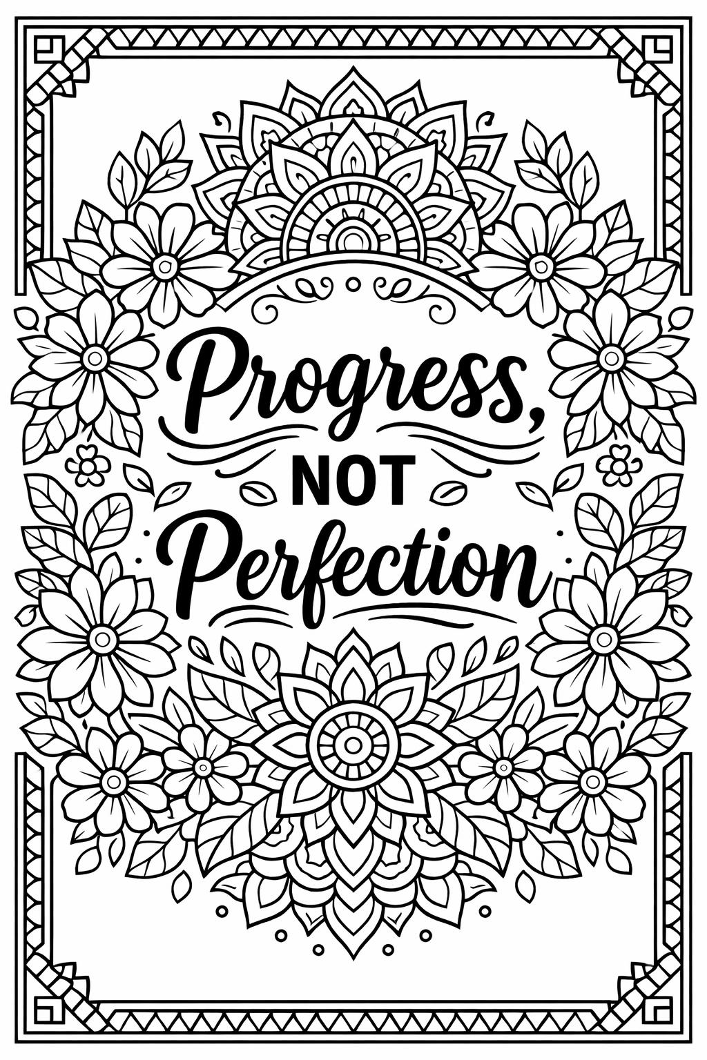 confidence quote coloring page | empowering self belief words | motivational artwork