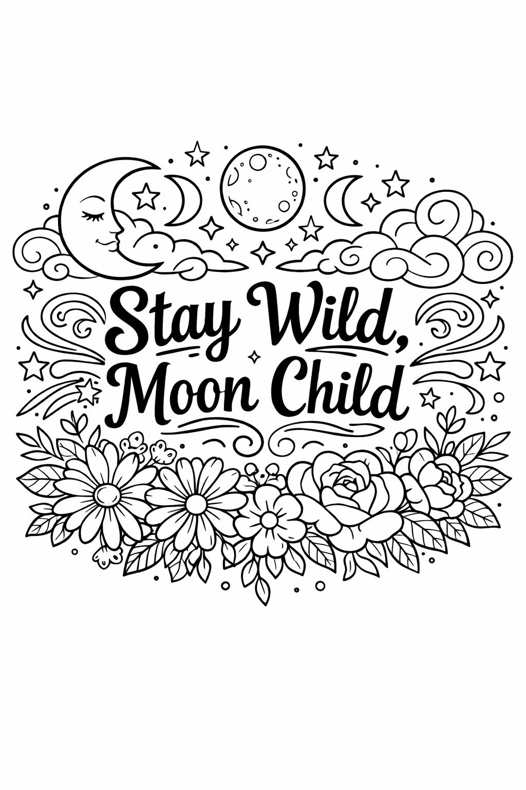 quote mandala coloring page | intricate motivational pattern | calming artwork