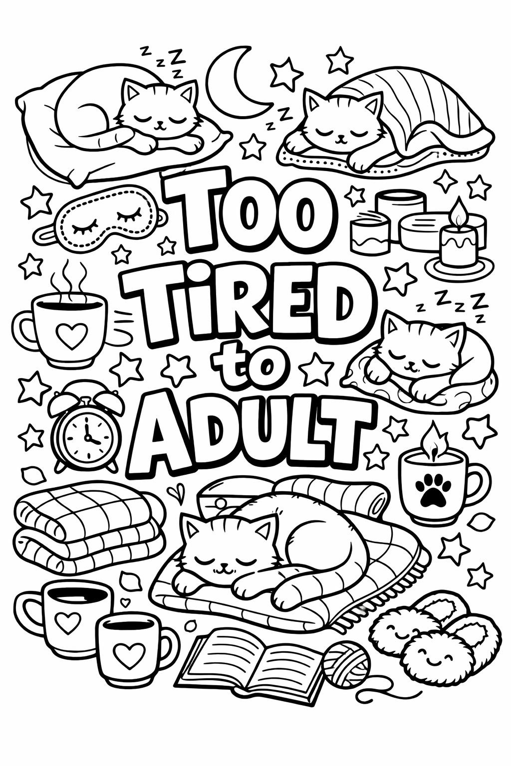 positive mindset coloring page | uplifting affirmation illustration | mindful coloring sheet