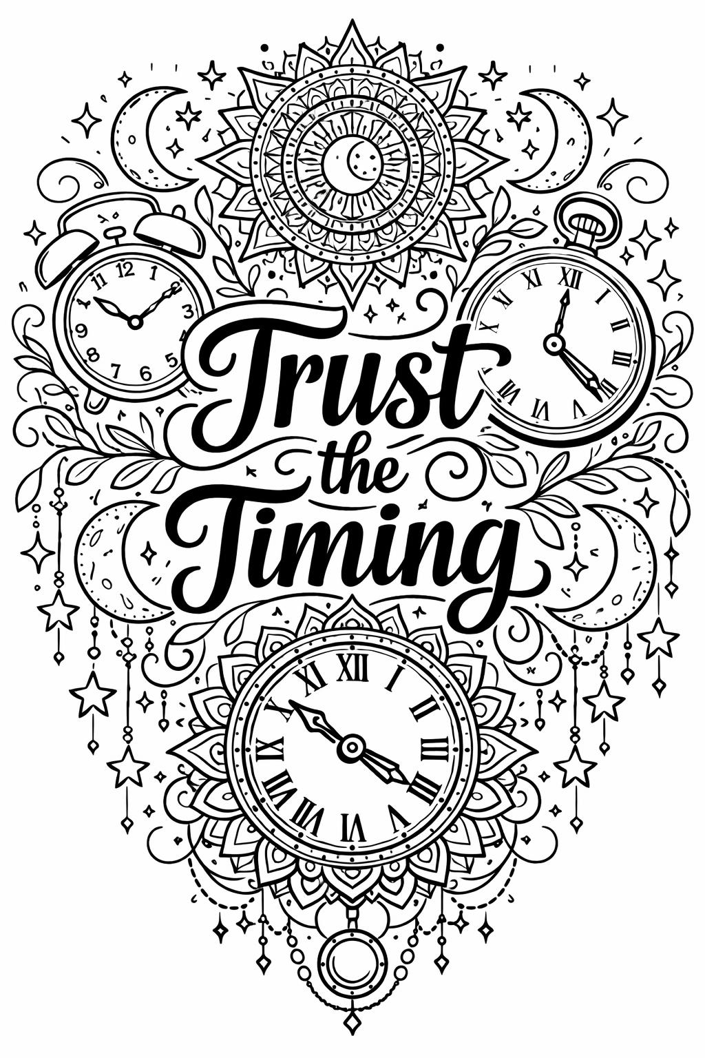 peaceful quote coloring page | calming inspirational words | relaxing creative artwork
