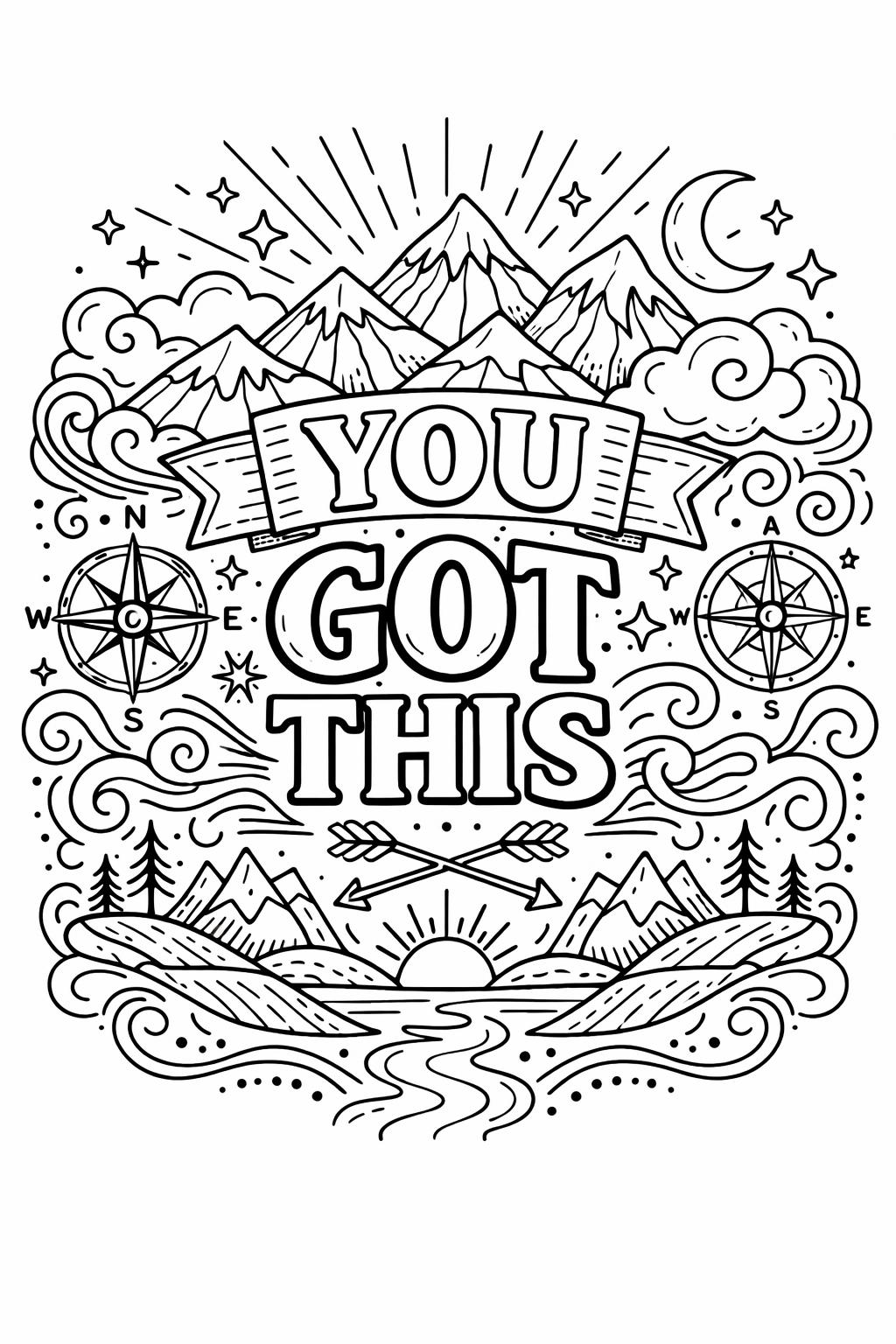 life quote coloring page | meaningful motivational message | inspiring coloring design