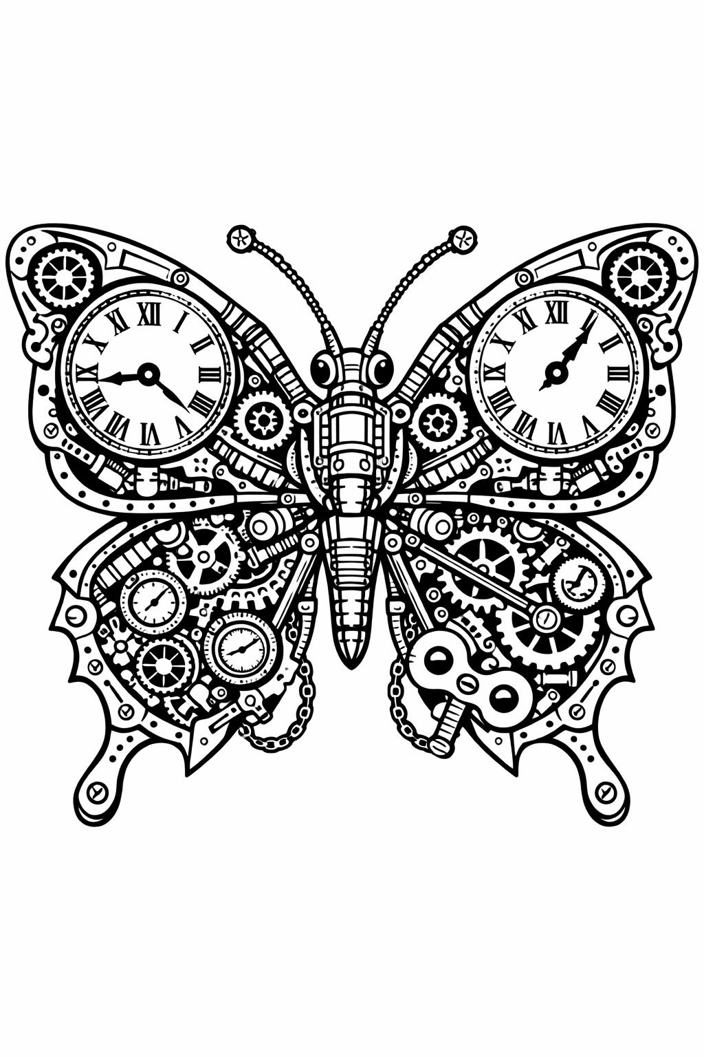 butterfly nature coloring page | outdoor butterfly scene | peaceful garden illustration