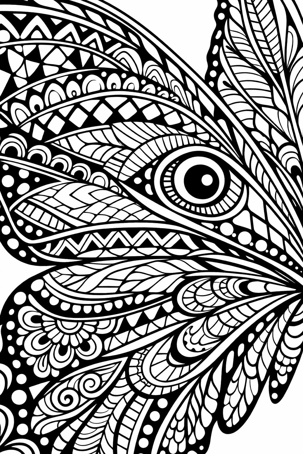 monarch butterfly coloring page | detailed monarch illustration | classic butterfly artwork