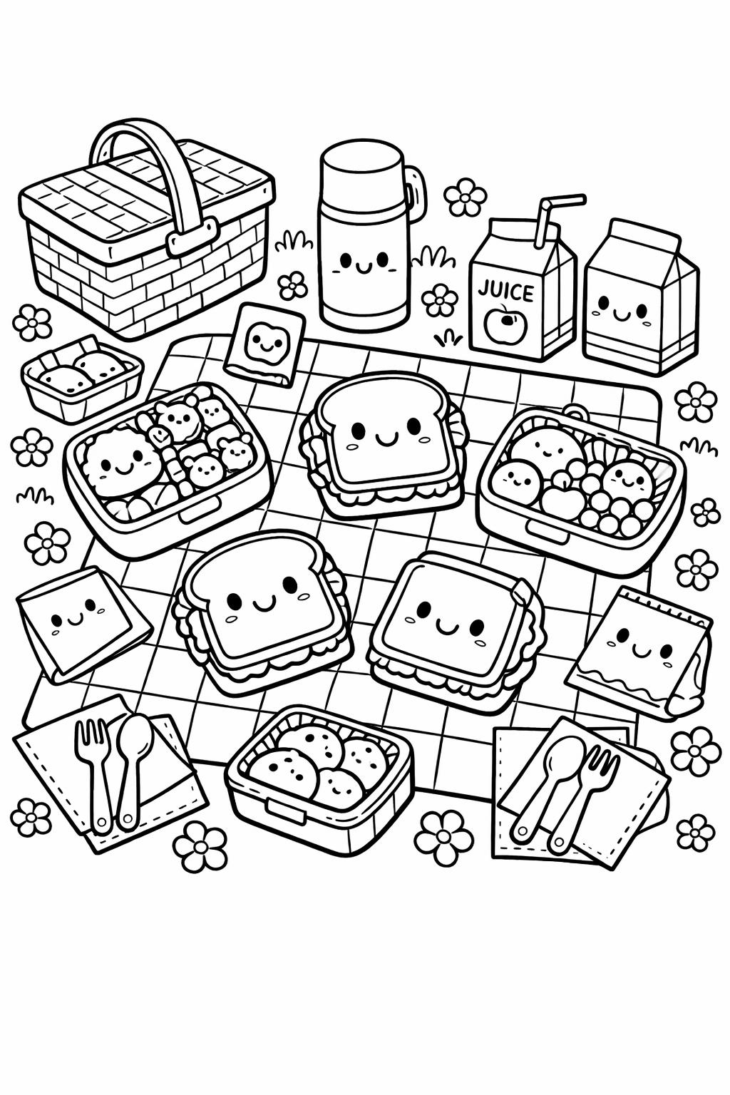 kawaii unicorn coloring page | magical cute illustration | printable fantasy activity