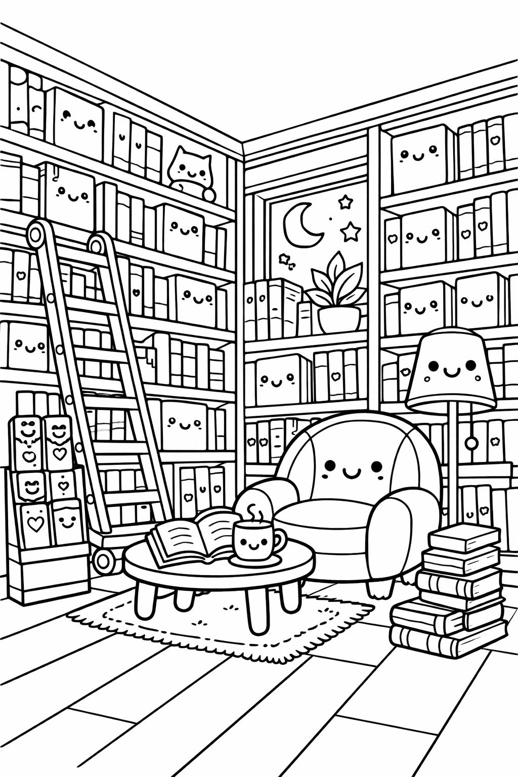 cute kawaii coloring pages | charming printable artwork | kids and adults activity