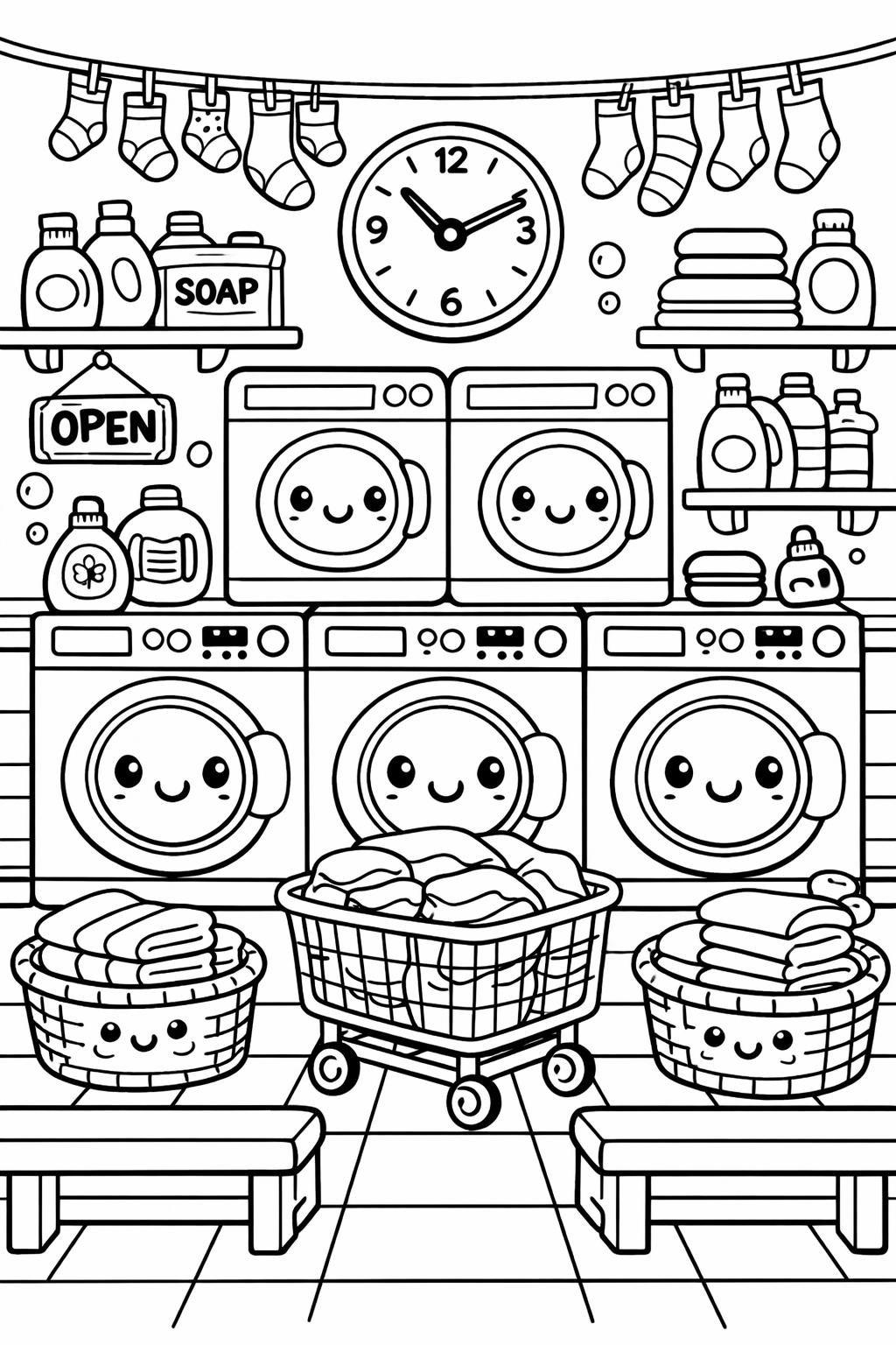 kawaii bunny coloring page | cute rabbit design | printable kids and adults activity