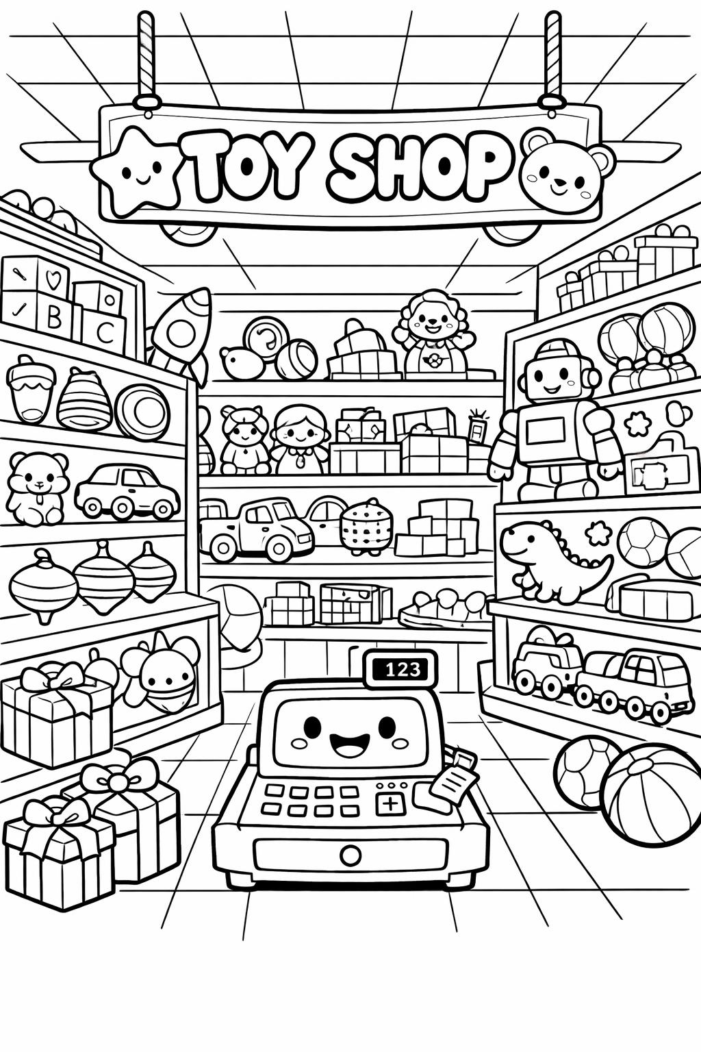 kawaii food coloring page | cute food illustrations | playful coloring activity