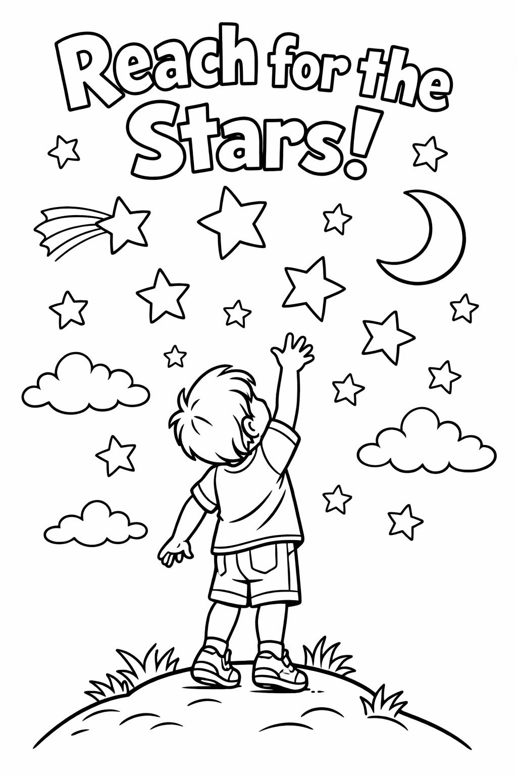 Believe in Yourself coloring page | Kids positive message coloring sheet | Simple motivational page