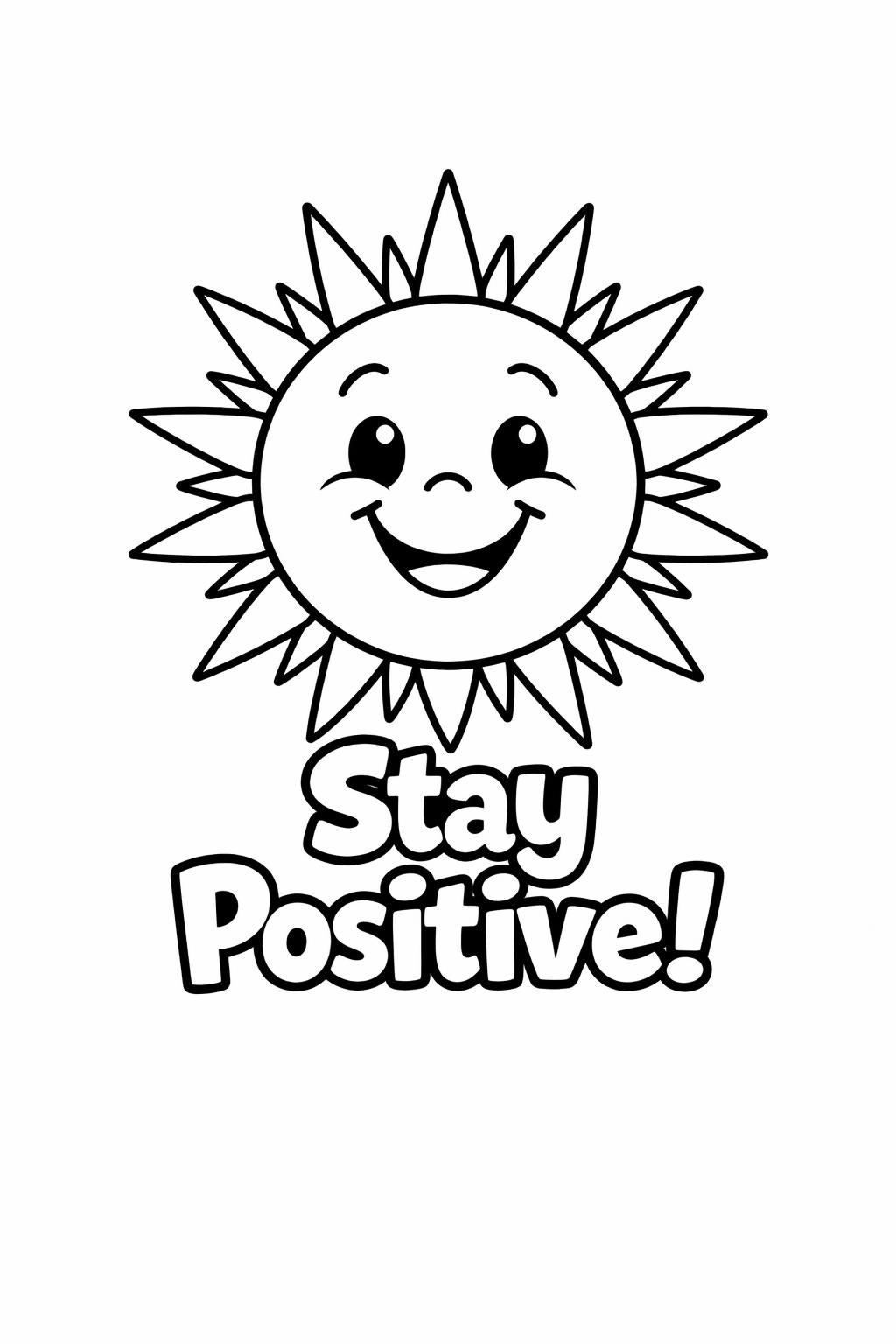 Keep Trying coloring page | Kids encouragement coloring sheet | Simple inspirational coloring page