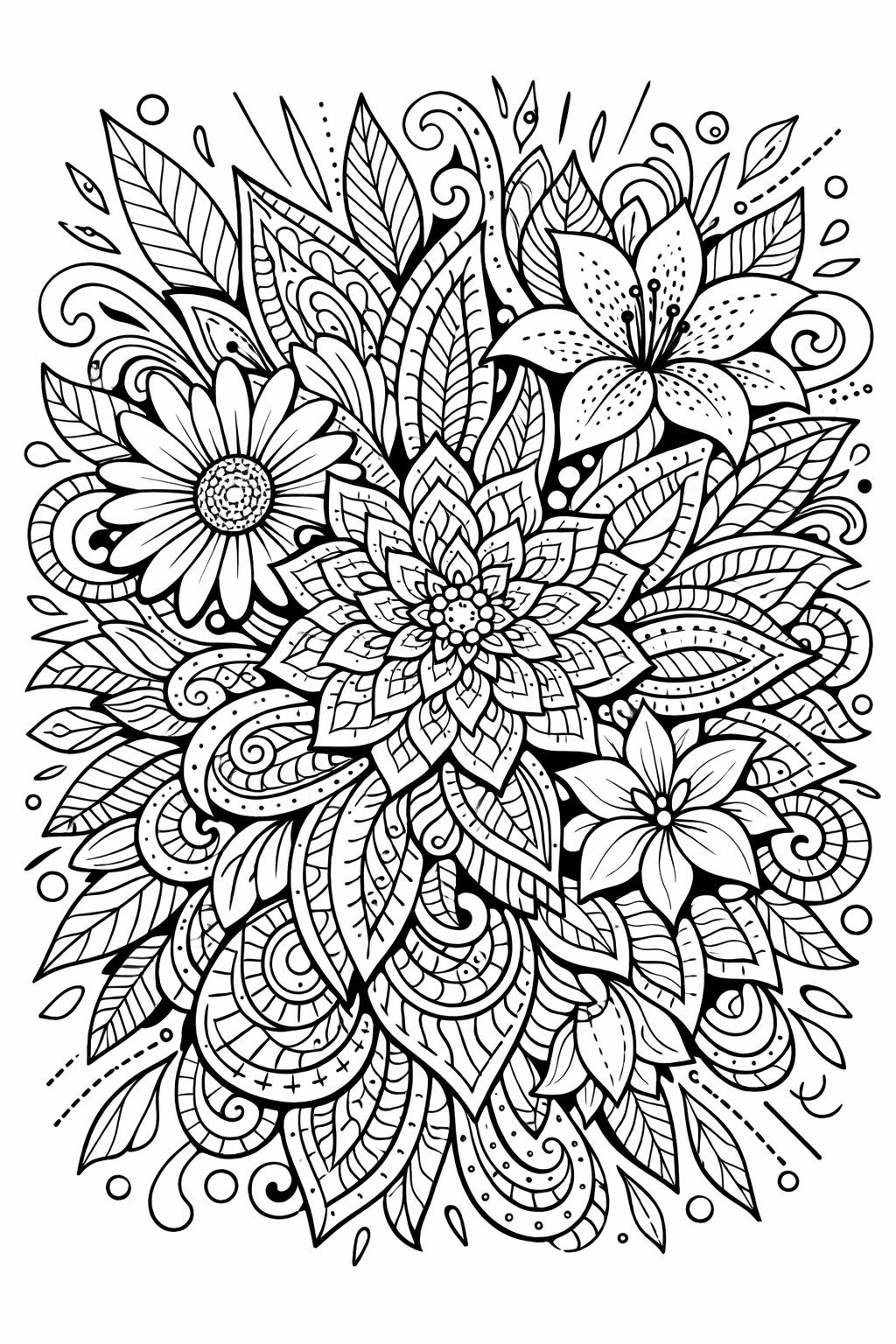 pattern mosaic coloring | tiled design coloring page | complex symmetrical art