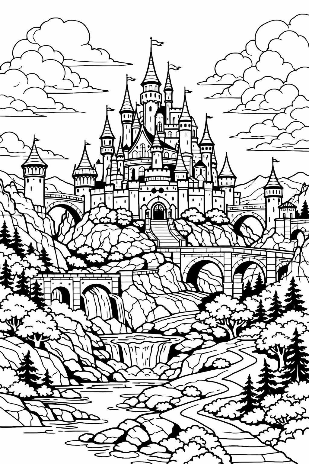 floral wreath coloring page | decorative flower circle | elegant botanical coloring