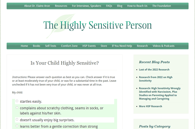 highly sensitive person test pdf | highly sensitive person test child | famous highly sensitive person