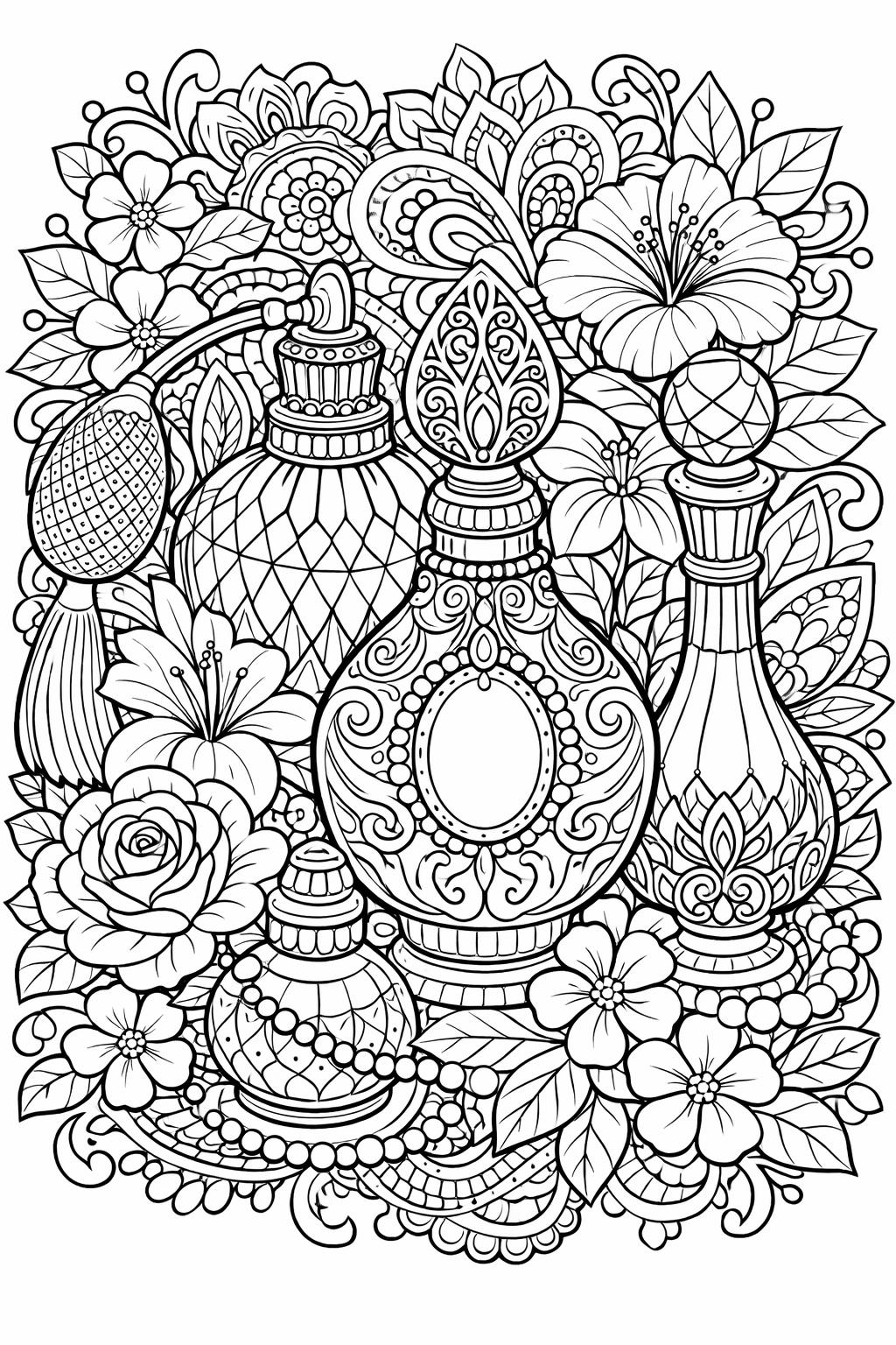 cute aesthetic coloring page | simple stylish illustration | calming coloring sheet
