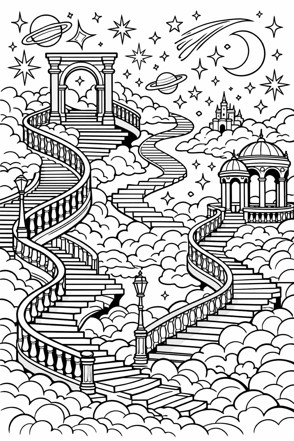 boho aesthetic coloring page | earthy pattern design | relaxed artistic sheet