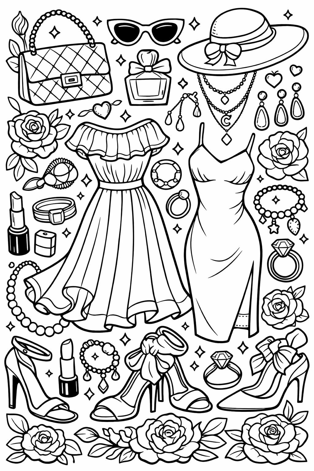 dreamy aesthetic coloring page | soft dreamy illustration | peaceful creative design