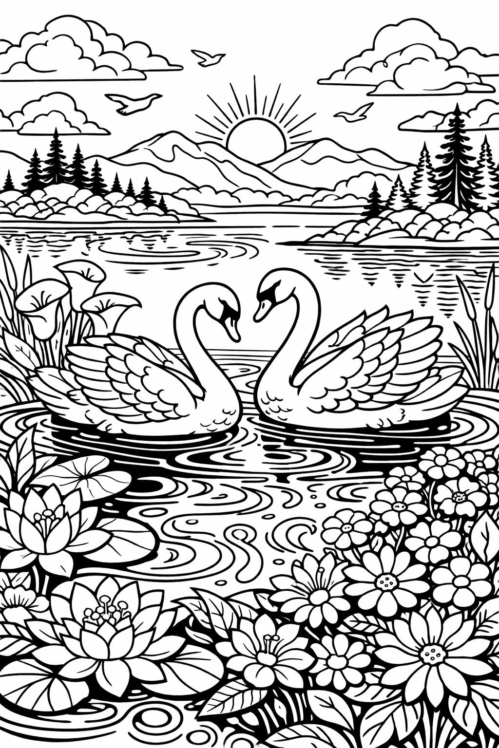 abstract aesthetic coloring page | modern pattern artwork | stylish coloring sheet