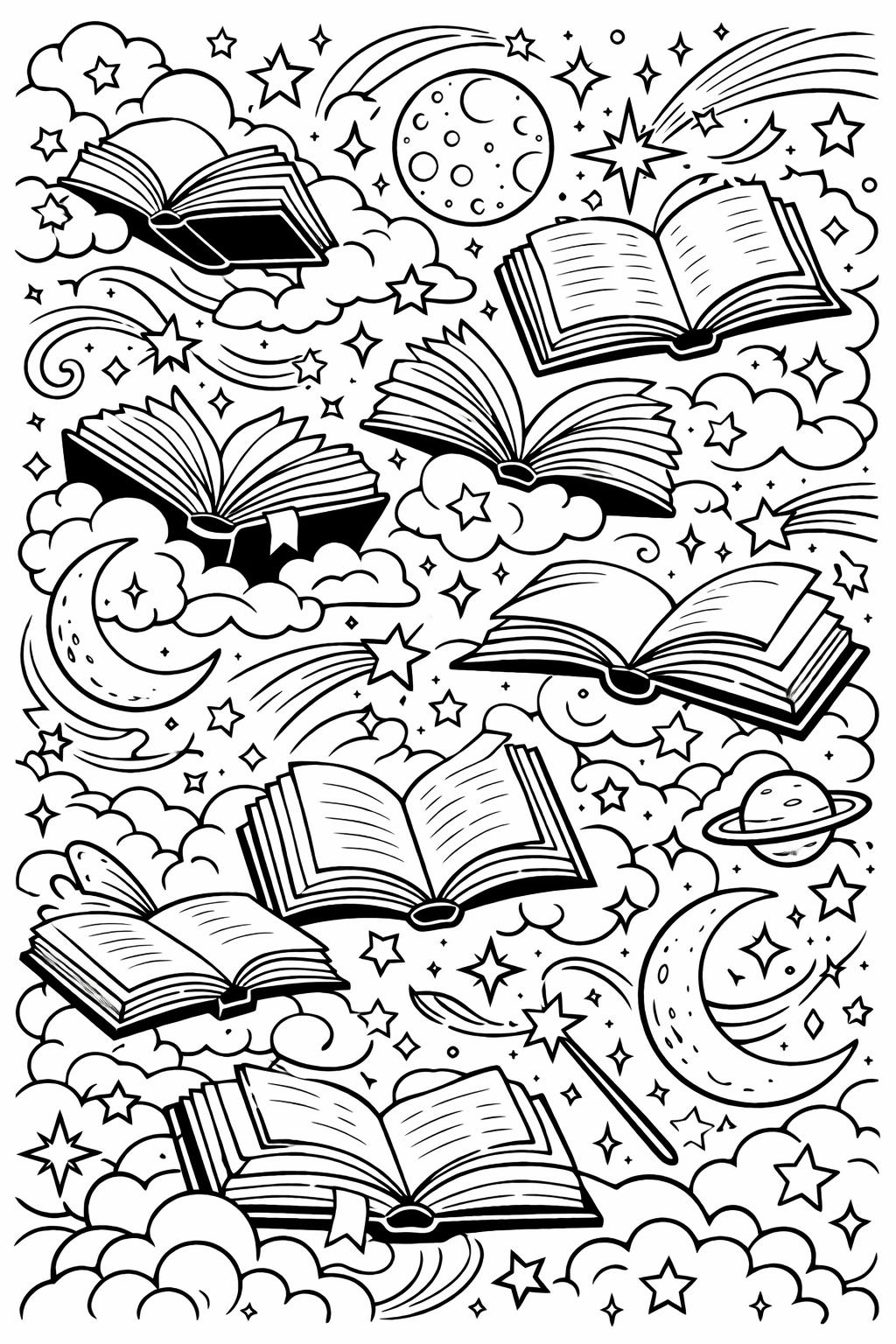 nature aesthetic coloring page | scenic floral illustration | calming outdoor design