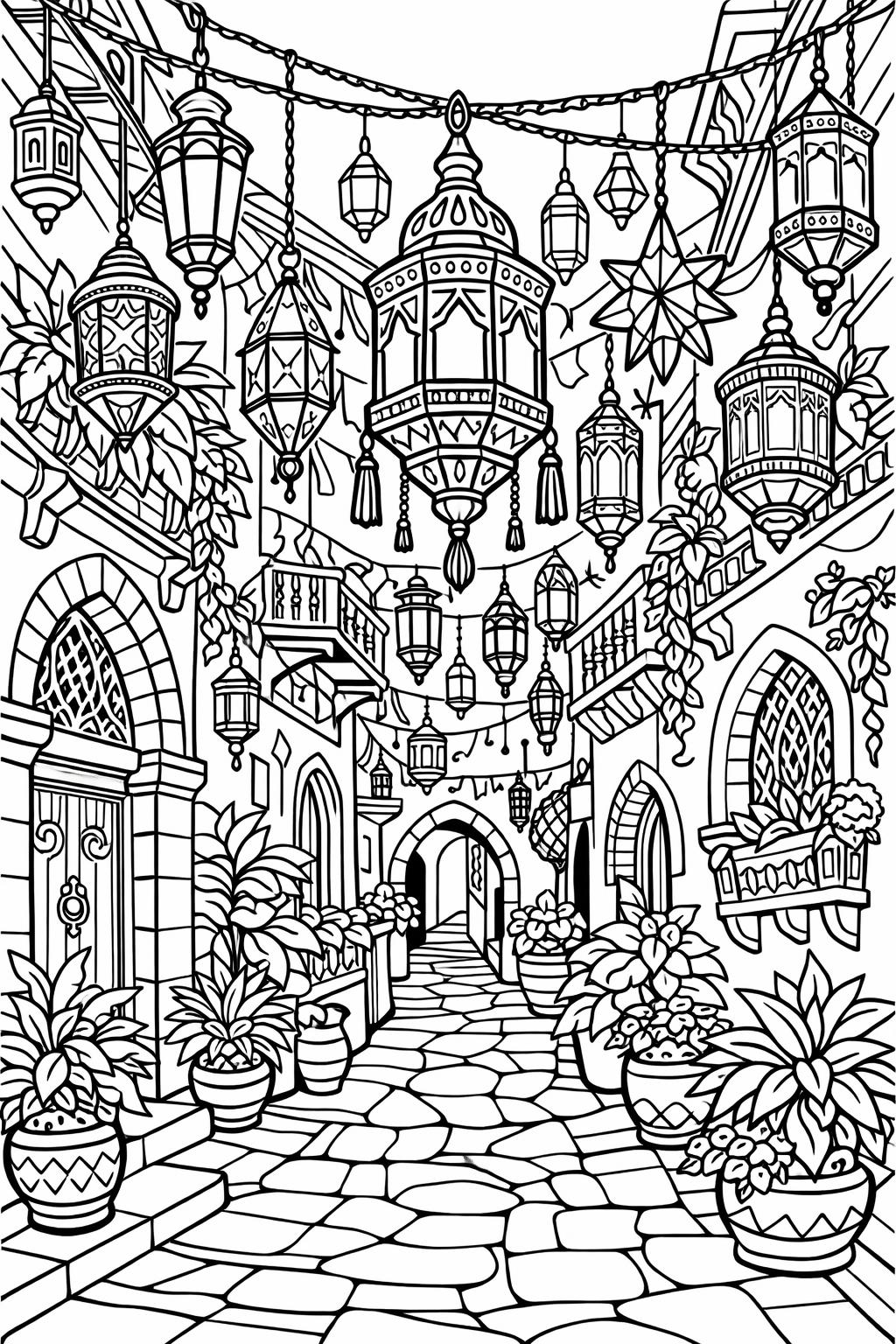 elegant aesthetic coloring page | refined decorative pattern | sophisticated coloring sheet
